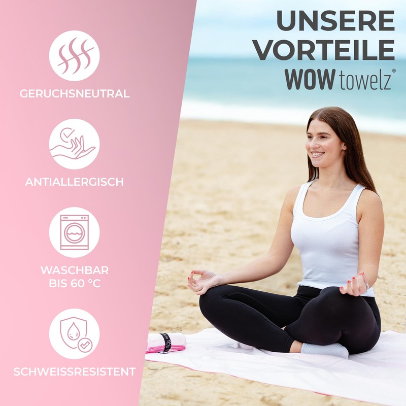 Wowtowelz Compact Microfibre Towel, Travel Towel, Sports / Fitness Towel,
