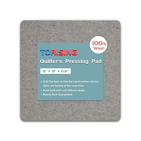 Wool Pressing Mat for Quilting - 8”x8”x0.6” 100% Wool Quilter’s