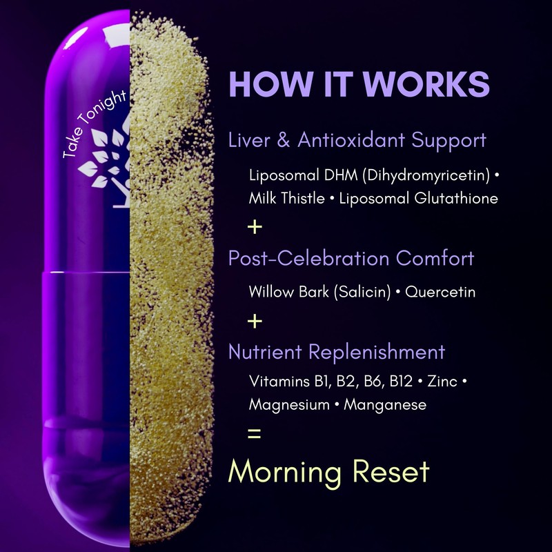 purple tree Post-Celebration Wellness Supplement for After-Drink Support | Hydration
