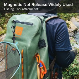 FANGZHIDI Quick Release Keychain,Magnetic Release Holder, Strongest Key Magnet Carabiner for Fly Fishing Bags, Belt, Car Key Fob,3 PCS,Black