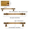 Amerdeco 6 Pack Antique Brass Cabinet Pulls 128mm Hole Center