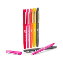 Mr. Pen- Felt Tip Pens, 5 Pack, Colorful Felt Tip Pens, Fast Dry, No Smear, Planner Markers
