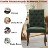 OIKIIWOO Chenille Tufted Dining Chairs with High Back,Neutral Fabric Upholstered