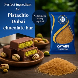 Eastern Feast - Roasted Kataifi, 8 oz (227g), Ready to Use Shredded Kunafa Dough for Dubai Chocolate, Desserts, Toppings