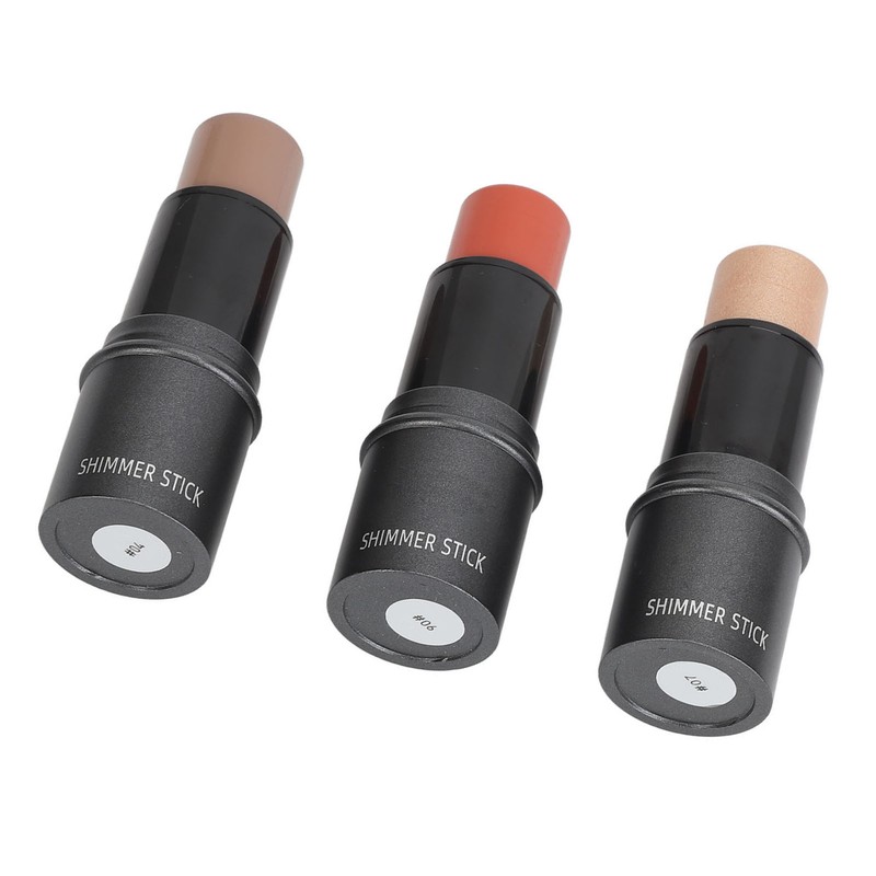 3pcs Highlight Blush Contour Stick Professional Cream Blush Stick for