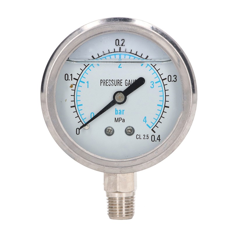 Vacuum Pressure Gauge Shockproof Radial Stainless Steel Case for Industrial