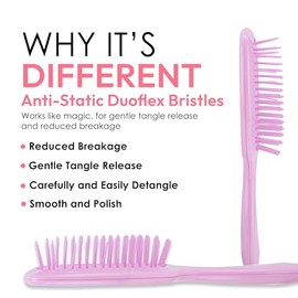 Cepillo Desenredante para Todo Tipo de Cabello, Húmedo O Seco, Cepillado Sin Dolor, Cepillo Ventilado, Mango Ligero con Gran Flexibilidad para Adaptar