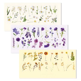 120 Pcs Flower Stickers,Self AdhesiveFloral Style Paper Stickers,Stickers for Scrapbook Letters Wall Notebook Card,Flowers Scrapbook Paper Accessories, Natural Flowers Aesthetic Scrapbook Stickers