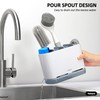 YOHOM Kitchen Scrub Brush Holder for Sink Sponge Caddy Countertop
