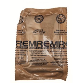 Genuine Military MRE - Menu 9 Beef Stew with 2026 Inspection Date - MRE Meals Ready To Eat