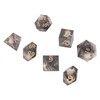Polyhedral Dice Set Role Playing Epoxy Resin Transparent Skull Dice
