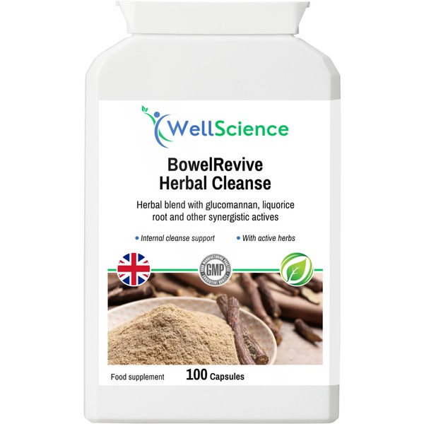 WellScience BowelRevive Herbal Cleanse - Supports Digestive Health, Enhances Regularity,