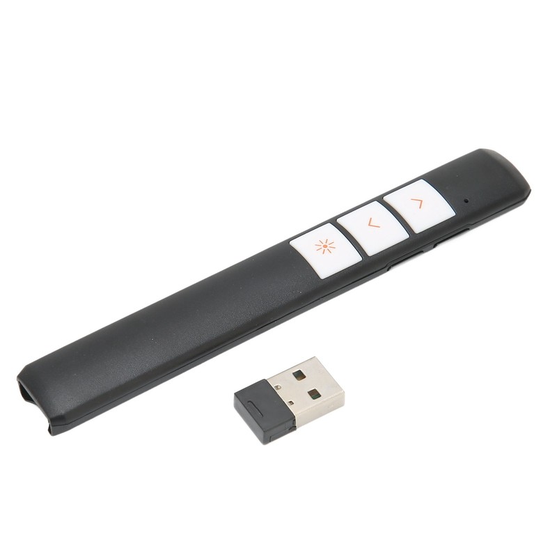 Presentation Clicker Ergonomic Handhold 2.4G Wireless USB Presenter with Receiver