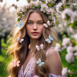 SULIUDAJI Pack of 12 Butterfly Hair Clips Girls 3D Butterfly Hair Clip Children's Hair Clips Hair Pins Hair Bows Hair Accessory Headband for Children Girls for Carnival