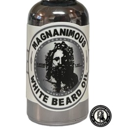 MAGNANIMOUS WHITE BEARD OIL FORMULA (1 OZ) "FORTUNA" SCENT (MAHOGANY, BERGAMOT, & MUSK) - THE NON-GREASIEST BEARD OIL FOR WHITE BEARDS ON THE PLANET, SANTA APPROVED!