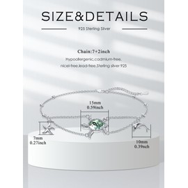 Dorunmo Turtle Bracelet 925 Sterling Silver Turtle Bracelets for Women Adjustable Sea Turtle Tortoise Bracelet Starfish Dolphin Bracelet Moss Agate Jewelry Gifts for Women Friends Wife