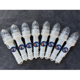 Blinky Lights Marine Fishing Strobe for Lobster/Crab Hoop Net White LED FLashing, Pack of 8, Model Original, GLow Stick Replacement