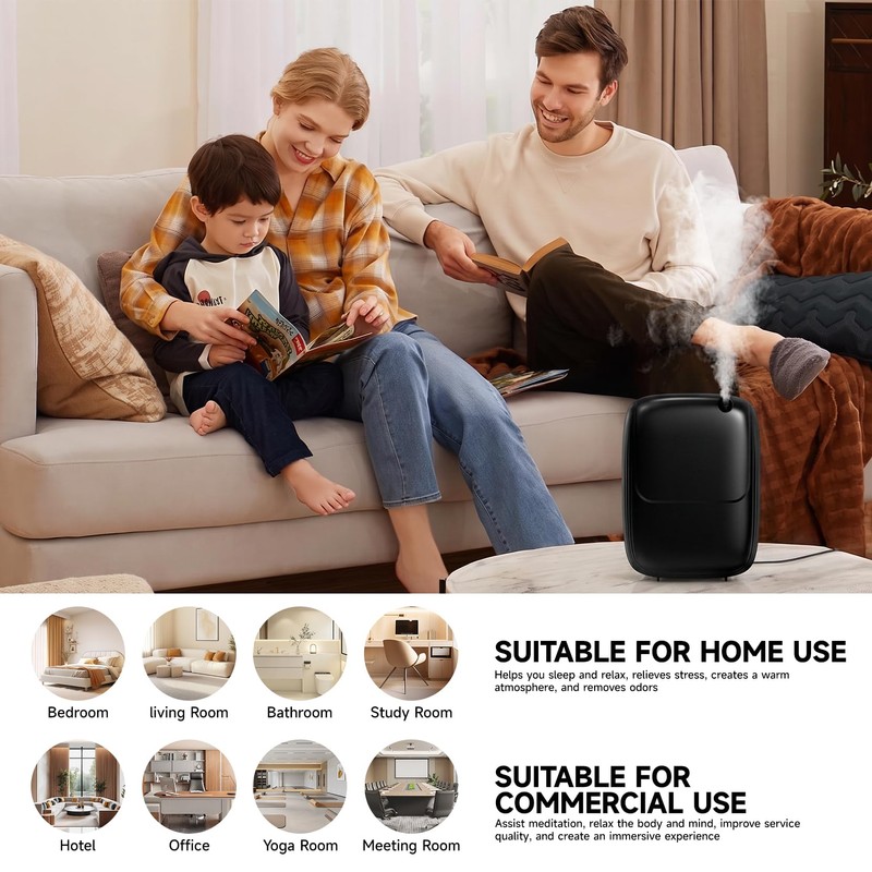 Waterless Essential Oil Diffuser for Home & Hotel, 3000 Sq