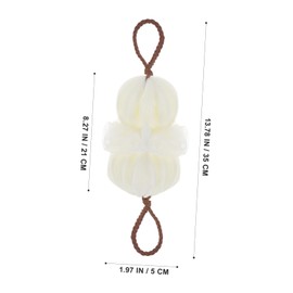 Baluue 2Pcs Large Bath Balls Exfoliating Shower Brush Soft Body Scrubber for Men Women for Smooth Skin Relaxing Baths Gentle Material for All Ages