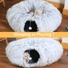 OOZAZEMM Cat Tunnel Bed, Cat Tunnels for Indoor Cats, Collapsible