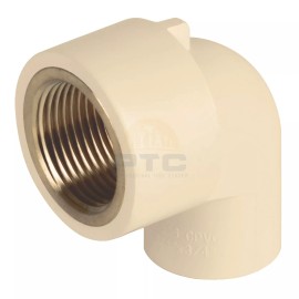 Foset CPVC-502 CPVC 90° elbow with 3/4" brass insert