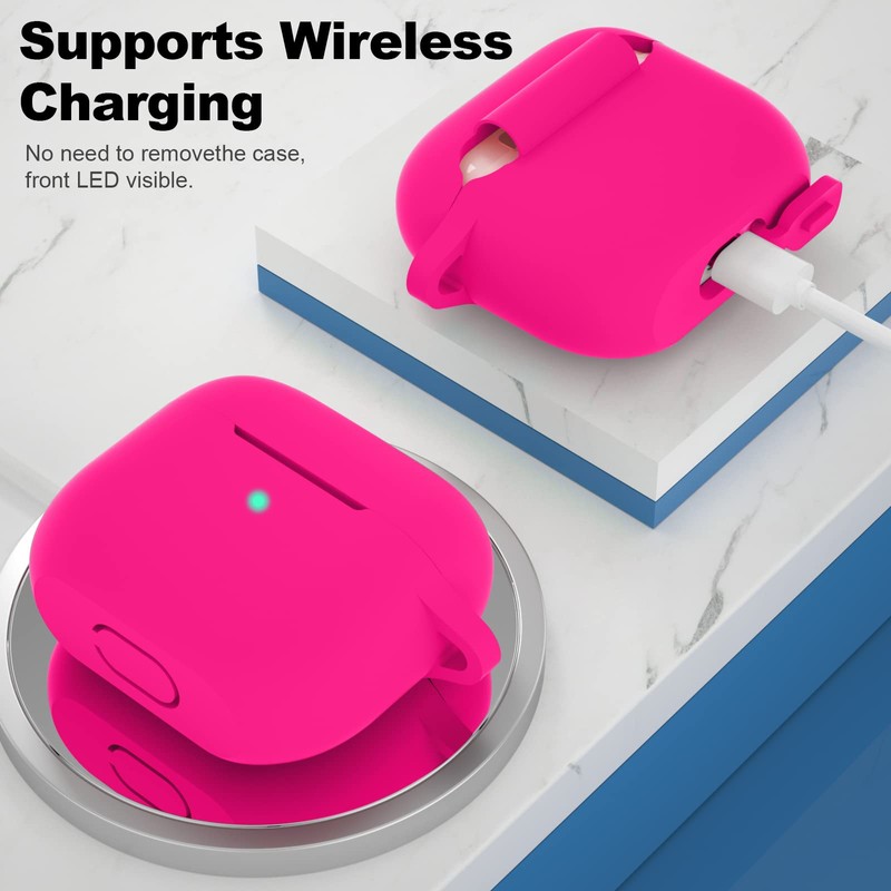 ATUAT Compatible with AirPods 3 Case, Protective Silicone Cover for