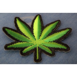 Ivamis Pot Leaf Novelty Iron on Patch - 3x3 inch - P6541