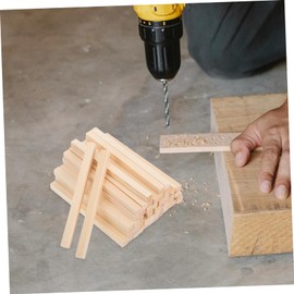 VILLFUL 50pcs Solid Wood Strips Craft Sticks Small Wooden Strip Wooden Sticks for Crafts Dowels Square Dowel Rods Walnut Dowel Rod Sticks Unfinished Wood Bamboo Sticks Craft Supplies