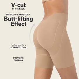 Leonisa Undetectable Plunge Moderate Compression Low Back Shapewear Shorts for Women for Tummy Control Under Backless Dresses