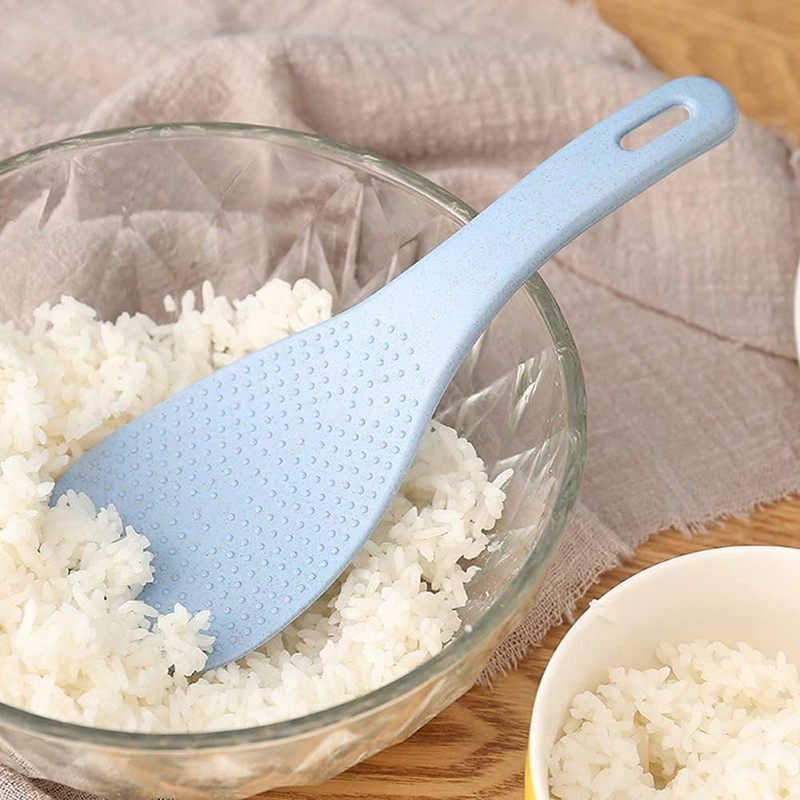 Pink Wheat Straw Rice Paddles, Non-Stick Rice Scoopers Durable Rice