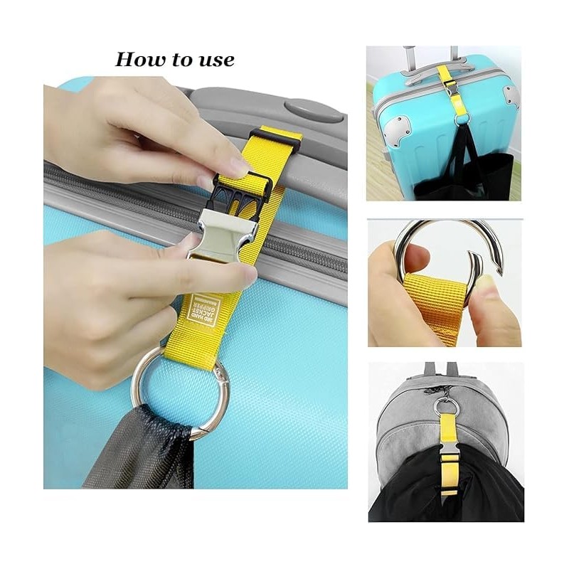 Heavy Duty Add a Bag Luggage Strap Jacket Gripper,Carry-on Baggage