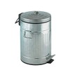 WENKO Step Trash Can with Lid and Pedal, Retro Metal