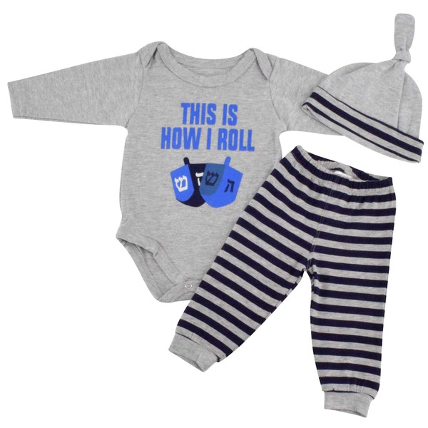 Unique Baby Boys This Is How I Roll Hanukkah Layette