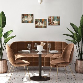 Biuteawal 3 Pieces Farmhouse Wall Art Rustic Barn Windmill and Truck Pictures Prints Countryside Rural Landscape Painting Retro Canvas Artwork Stretched Ready to Hang