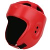 Boxing Helmet PU Leather Adjustable Head Guard Sanda Kickboxing Training
