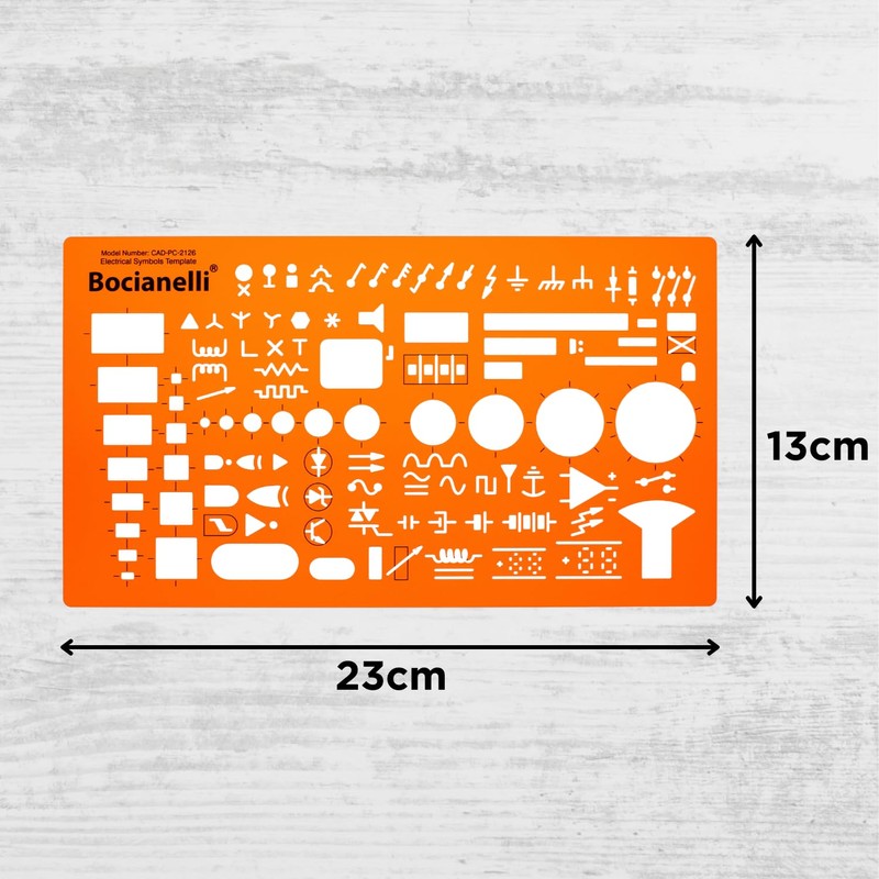Template for Technical Drawing Electronic Electrical Symbols Used on Plans