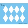 Stencils by Joanie Harlequin STENCIL Diamond 3.5" tall Wall Art