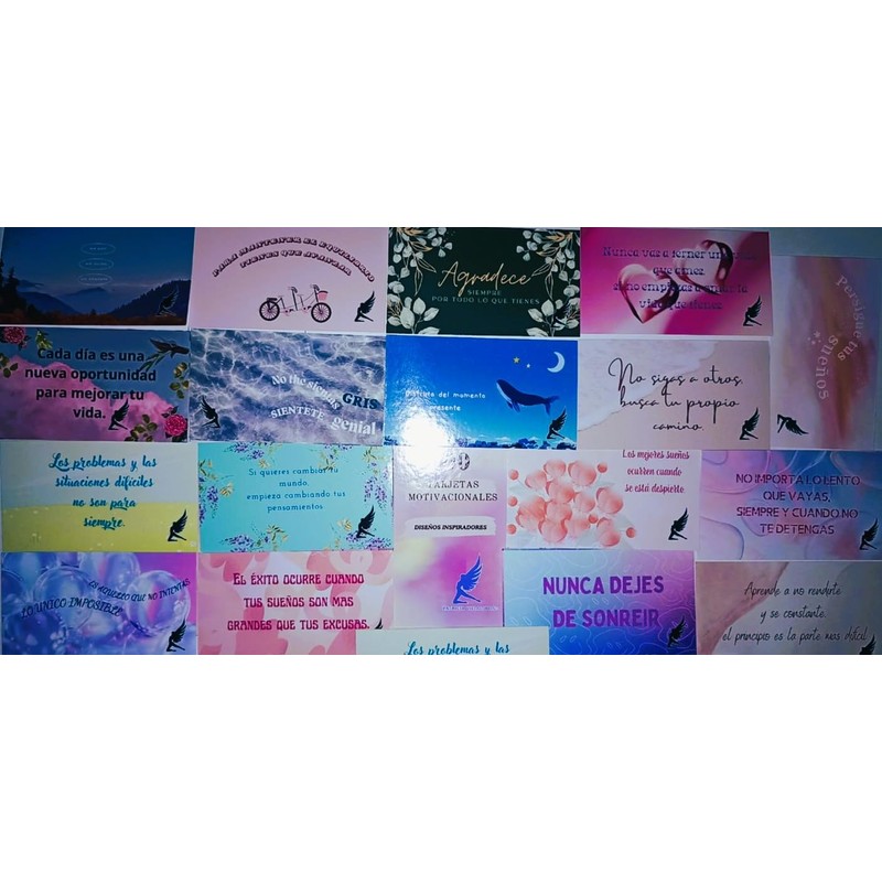 100 TARJETAS MOTIVACIONALES, DISEÑOS INSPIRADORES.