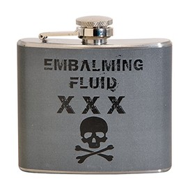Embalming Fluid 5 oz. Stainless Steel Flask
