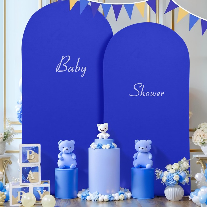 Royal Blue Spandex Fitted Wedding Arch Stand Cover 7.2FT Round