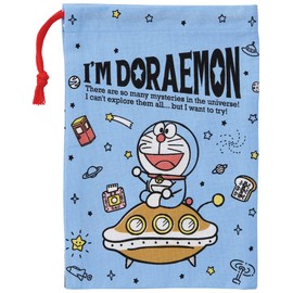 Skater KB62-A Doraemon Bento Cup Bag, 8.3 x 5.9 inches (21 x 15 cm), Gusset, Space Sanpo, Made in Japan