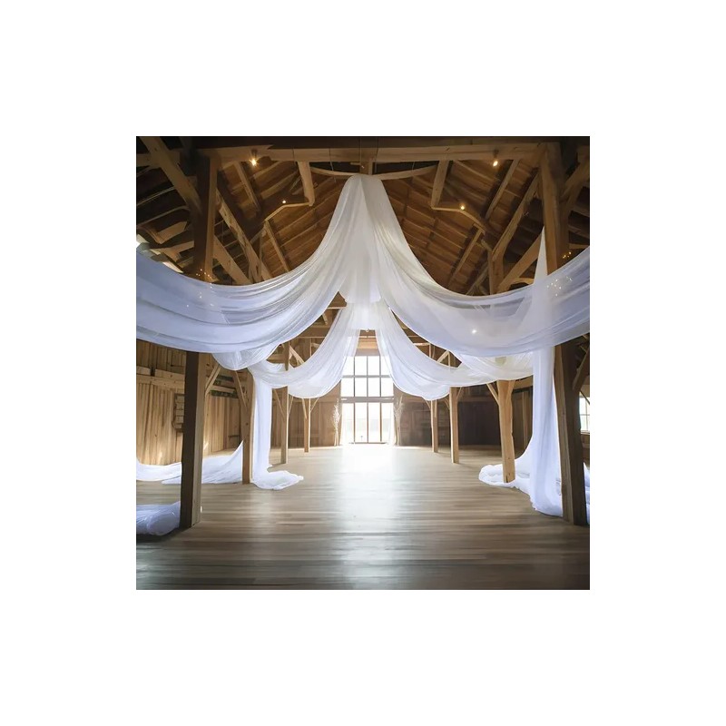 Rollo De Tela De Organza Para Decoración De Boda 1.6x10m