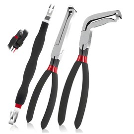 3-Piece Electrical Disconnect Pliers, 60-Degree Automotive Electrical Connector Separator, Automotive Tools for Push Tab Style Plugs