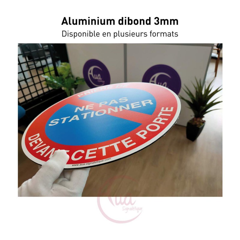 AUA SIGNALETIQUE - Panneau Propriété Privée Station Réservé aux Résidents