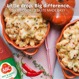 ABC Hot & Sweet Chili Sauce, 11.3 Oz, Spicy Sriracha Style Sambal, No MSG, Umami Flavor, Indonesian BBQ Dip Made with Chili & Garlic