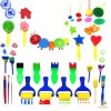 IMD BALI STORE Art & Craft Painting Drawing Tools Sponge Brush Set Early DIY Learning 25 Pieces