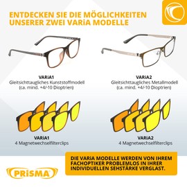 PRiSMA VARiA1 - Blue Light Magnetic Front Filter LiTE95 - for Everyday Use - Only for VARiA1 Glasses Frame - VA1M704