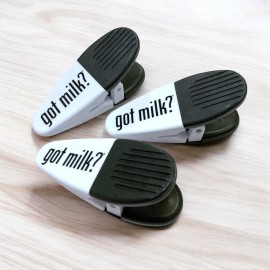 Set of 3 got milk? Bag Clips with Refrigerator Magnet New