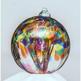 Milford Collection Tree of Life Small Glass Globe - Multicoloured