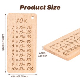 YAOZUP 1 x 1 Wooden Flashcards, 1 x 1 Children's Board, First Day of School, Wooden Board Made of Beech Wood for Learning, 1 x 1 Board, Disposable Board for Gift for Back to School, Girls and Boys